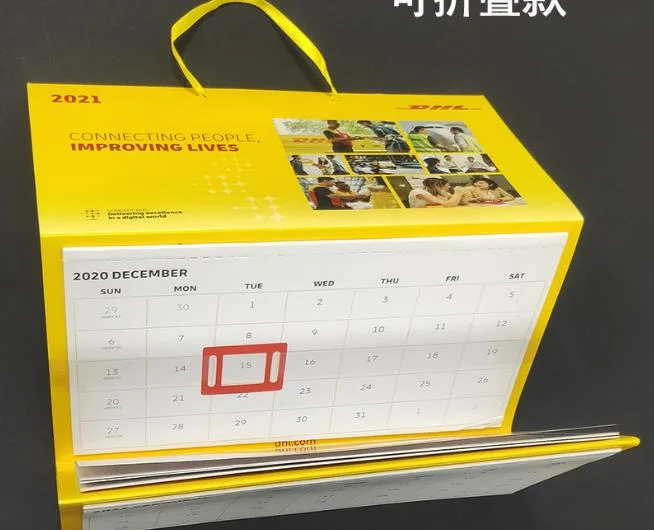 3D Lenticular Wall Calendar Offset Printing Daily Calendar Three Fold Calendar